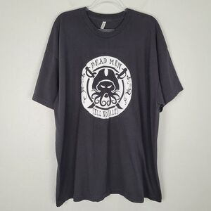 Dixxon Size 3XL Dead Men Tell No Tales Pirate Graphic T-Shirt Short Sleeve Black